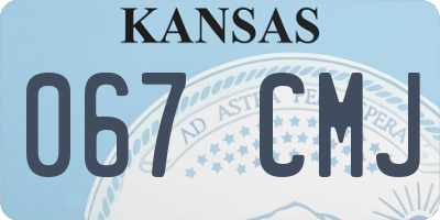 KS license plate 067CMJ