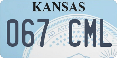 KS license plate 067CML