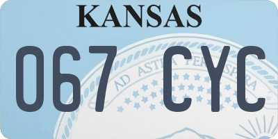KS license plate 067CYC