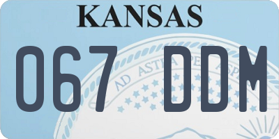 KS license plate 067DDM