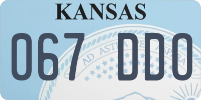 KS license plate 067DDO