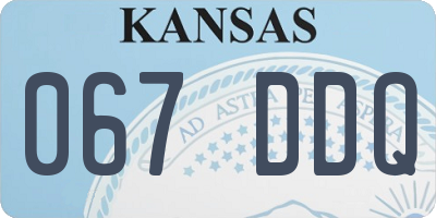 KS license plate 067DDQ