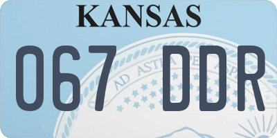 KS license plate 067DDR