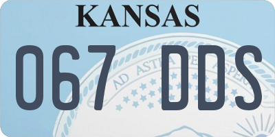 KS license plate 067DDS