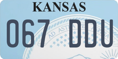 KS license plate 067DDU