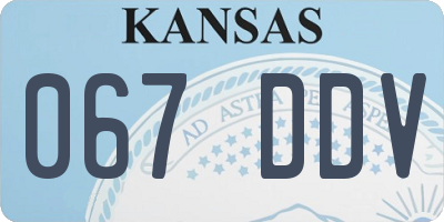 KS license plate 067DDV