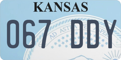 KS license plate 067DDY