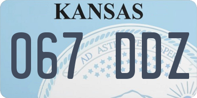 KS license plate 067DDZ