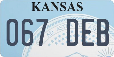 KS license plate 067DEB