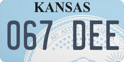 KS license plate 067DEE