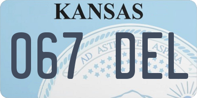 KS license plate 067DEL