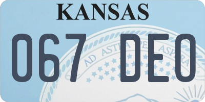 KS license plate 067DEO