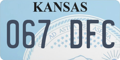 KS license plate 067DFC
