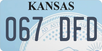 KS license plate 067DFD