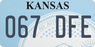 KS license plate 067DFE