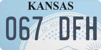 KS license plate 067DFH