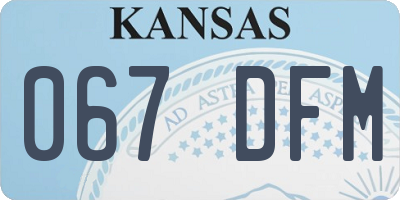 KS license plate 067DFM
