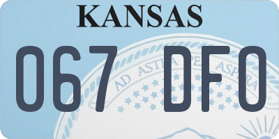KS license plate 067DFO