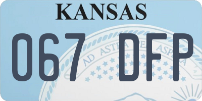 KS license plate 067DFP