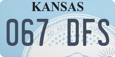 KS license plate 067DFS