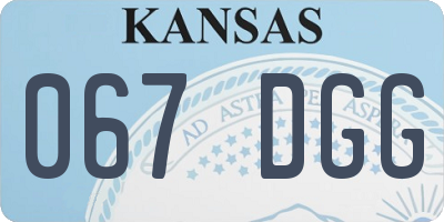 KS license plate 067DGG