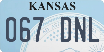 KS license plate 067DNL