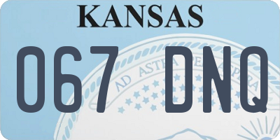 KS license plate 067DNQ