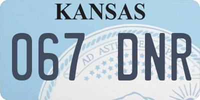 KS license plate 067DNR
