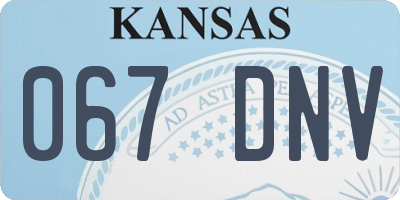 KS license plate 067DNV