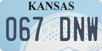 KS license plate 067DNW