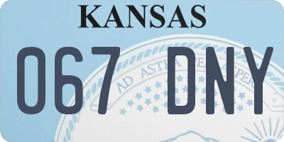 KS license plate 067DNY