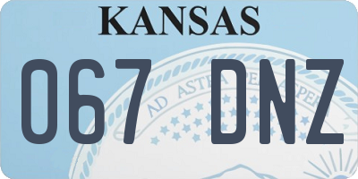 KS license plate 067DNZ
