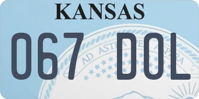 KS license plate 067DOL
