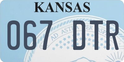 KS license plate 067DTR