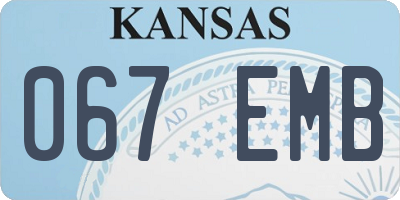 KS license plate 067EMB