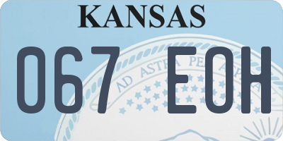 KS license plate 067EOH