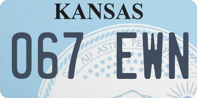 KS license plate 067EWN