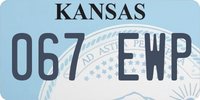 KS license plate 067EWP