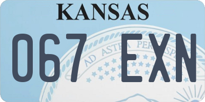 KS license plate 067EXN