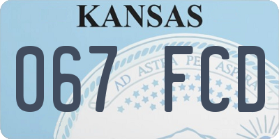 KS license plate 067FCD