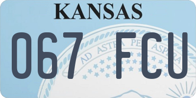 KS license plate 067FCU