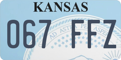 KS license plate 067FFZ