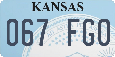 KS license plate 067FGO