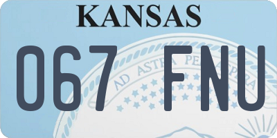 KS license plate 067FNU