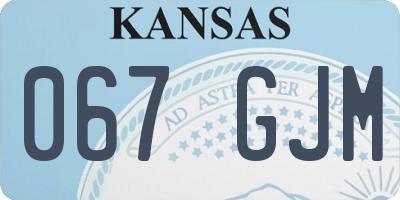 KS license plate 067GJM