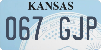 KS license plate 067GJP