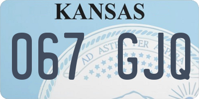 KS license plate 067GJQ