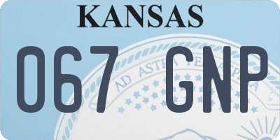 KS license plate 067GNP