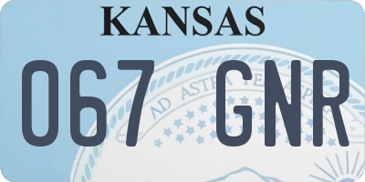 KS license plate 067GNR
