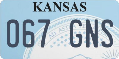 KS license plate 067GNS